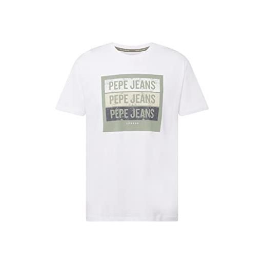 Pepe Jeans acee, t-shirt uomo, bianco (white), xl