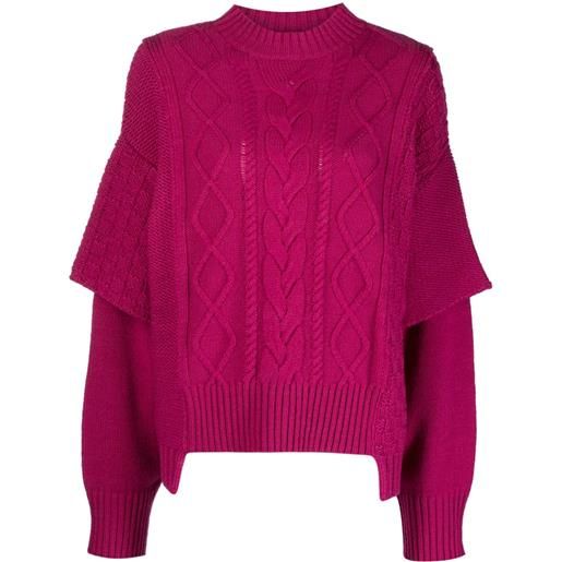 Khrisjoy maglione con effetto jacquard - rosa
