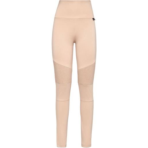 Philipp Plein leggings a coste - toni neutri