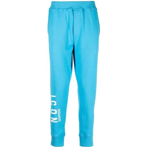 Dsquared2 pantaloni sportivi icon con stampa - blu