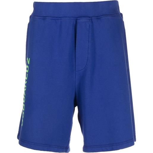 Dsquared2 shorts con stampa - blu