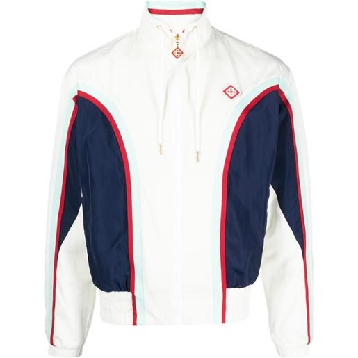 Casablanca giacca sportiva con zip - bianco