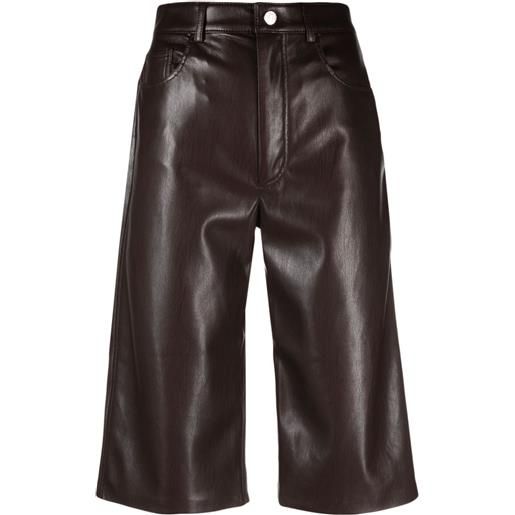 Nanushka shorts al ginocchio okobor™ - marrone