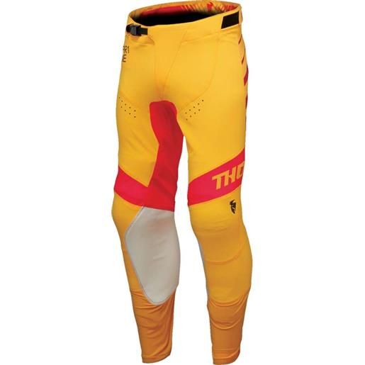 Thor pantalone moto cross enduro thor prime analog giallo/rosso