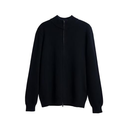 Diana Studio, giacca full zip in maglia nero uomo, 100% cotone, maniche lunghe, taglia m, regular fit