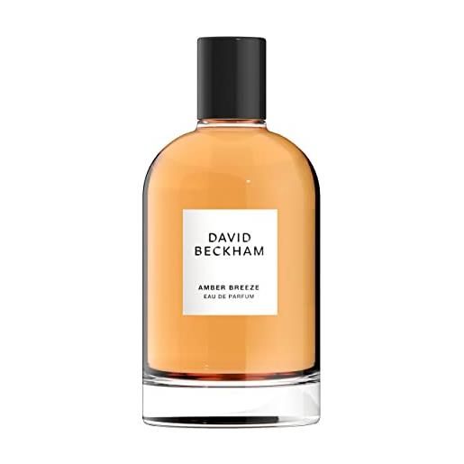 David Beckham, eau de parfum amber breeze, profumo uomo, 100ml