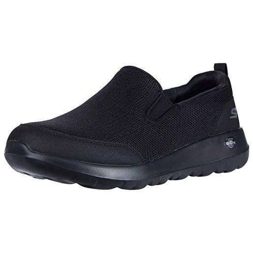 Skechers go walk max clinched, scarpe da ginnastica uomo, black textile black trim, 45.5 eu