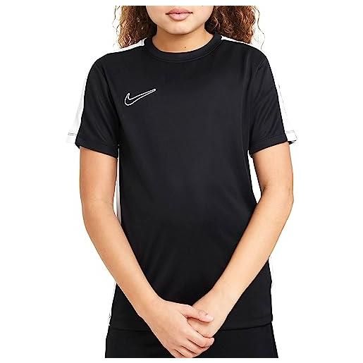 Nike df acd23 t-shirt, bianco/nero/bianco, 140-152 unisex-bambini e ragazzi