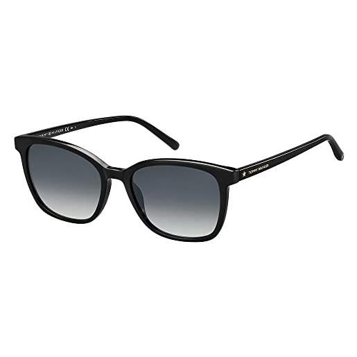 Tommy Hilfiger th 1723/s, occhiali da sole donna, nero (black), 54