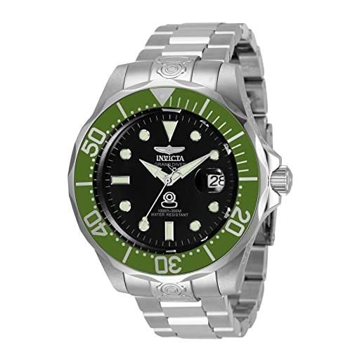 Invicta grand diver - orologio da uomo in acciaio inossidabile con movimento automatico - 47 mm, argento / verde