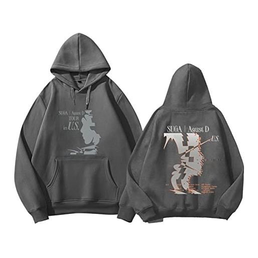 HMRS suga agust d tour merch hoodie, supporto k-pop spegnere per i fan grey-s