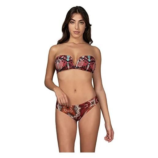 EFFEK donna bikini fascia v 84% pl 16% ea f22-0202 s multicolore fantasia x1