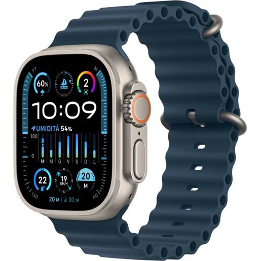 Apple watch ultra 2 gps + cellular, cassa 49m in titanio con cinturino ocean blu
