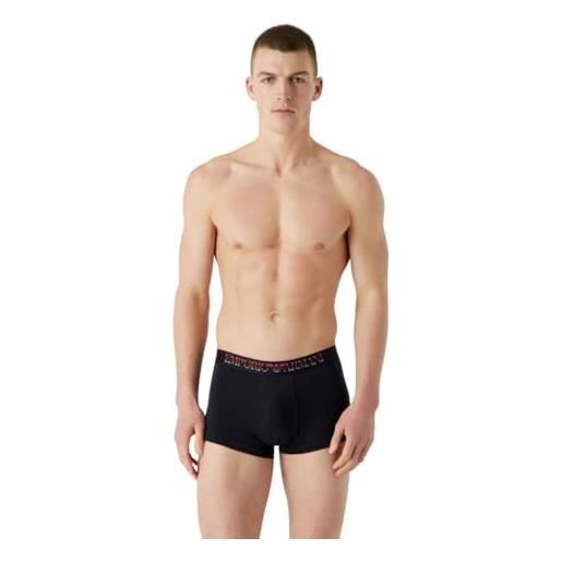 Emporio Armani underwear men's 2-pack tartan gift box boxer, uomini, marine/red, 