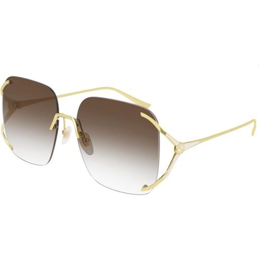 Gucci occhiali da sole Gucci gg0646s 002 002-gold-gold-brown 60 17