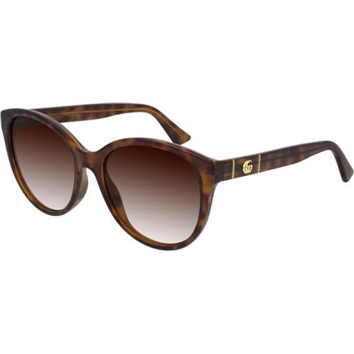 Gucci occhiali da sole Gucci gg0631s 002 002-havana-havana-brown 56 18
