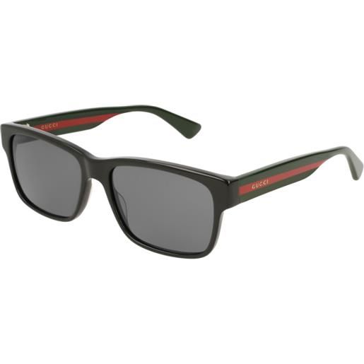 Gucci occhiali da sole Gucci gg0340s 006 006-black-multicolor-grey 58 17