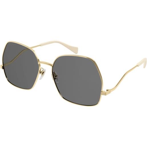 Gucci occhiali da sole Gucci gg0972s 001 001-gold-gold-grey 60 17