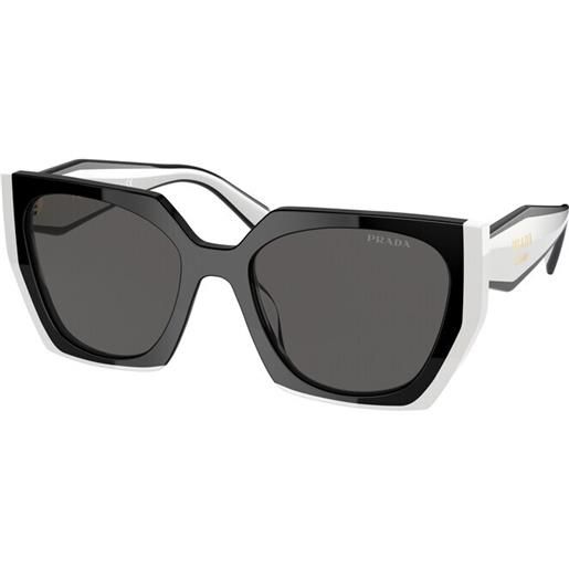 Prada occhiali da sole Prada pr 15ws 09q5s0 nero/bianco talco