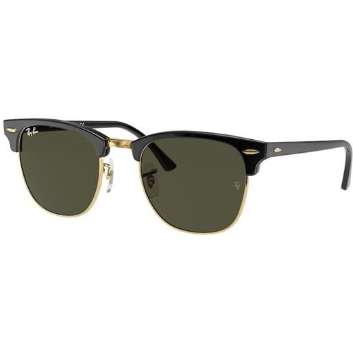 Ray Ban occhiali da sole ray-ban rb3016 clubmaster w0365 nero su oro