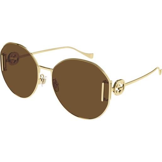 Gucci occhiali da sole Gucci gg1206sa 003 003-gold-gold-brown 63 18