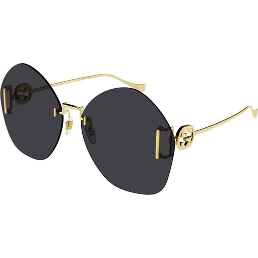 Gucci occhiali da sole Gucci gg1203s 002 002-gold-gold-grey 65 16