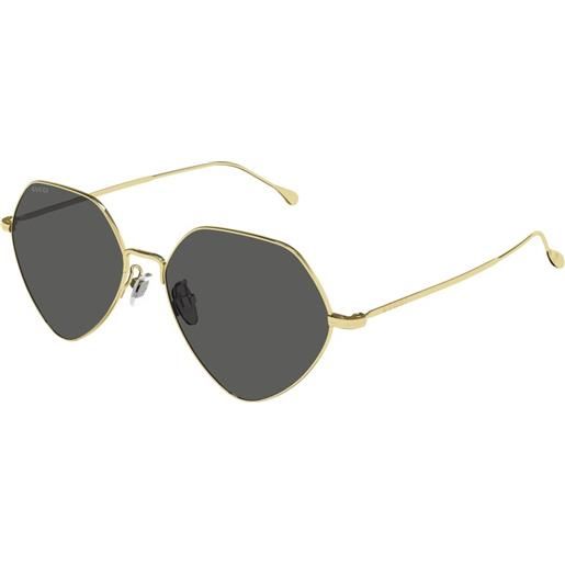 Gucci occhiali da sole Gucci gg1182s 001 001-gold-gold-grey 55 15