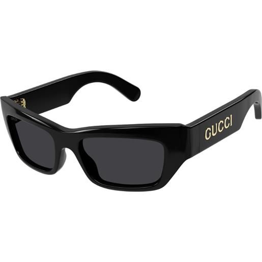 Gucci occhiali da sole Gucci gg1296s 001 001-black-black-grey 55 18