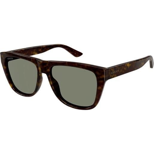 Gucci occhiali da sole Gucci gg1345s 003 003-havana-havana-green 57 16