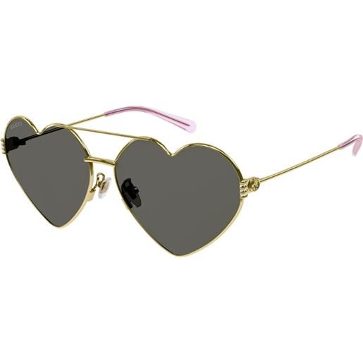 Gucci occhiali da sole Gucci gg1283s 001 001-gold-gold-grey 62 15