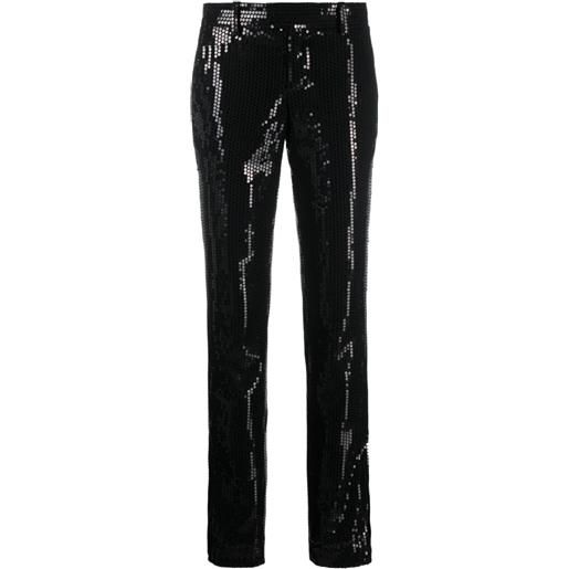 Zadig&Voltaire pantaloni pruny affusolati con paillettes - nero