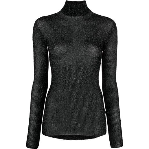 ISABEL MARANT maglione izzi semi trasparente - nero