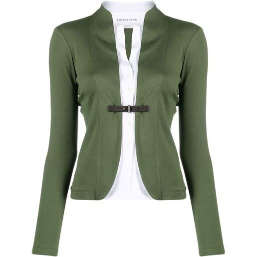 Fabiana Filippi giacca con fibbia - verde