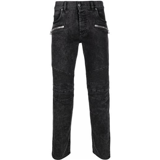 Balmain jeans slim a coste - nero