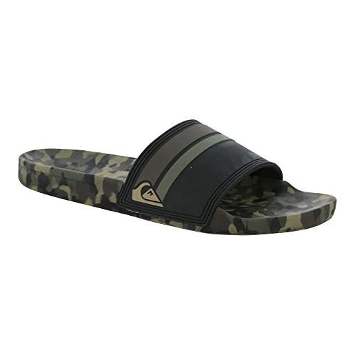 Quiksilver, rivi slide sandalo a 3 punte uomo, verde 2 gvj2, 45.5 eu