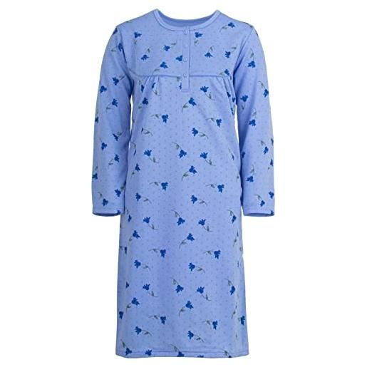 Romesa lucky - camicia da notte termica con fantasia floreale blau l