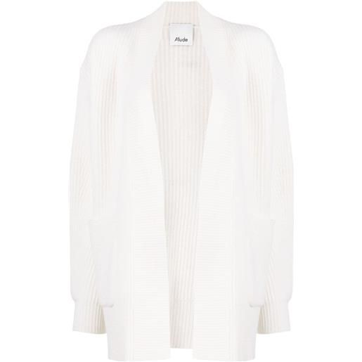 Allude cardigan a coste - bianco