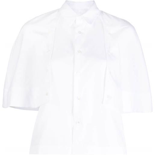 Noir Kei Ninomiya camicia con maniche a mantella - bianco