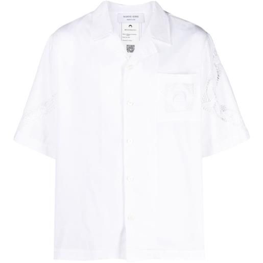 Marine Serre camicia con ricamo - bianco