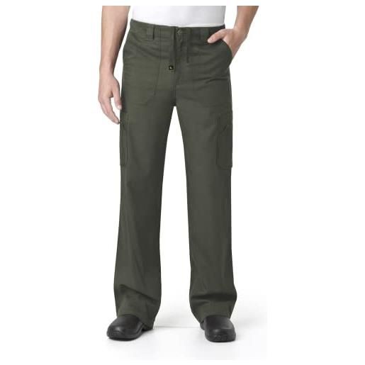 Carhartt men's ripstop multi-cargo scrub pant, olive, 3x-large