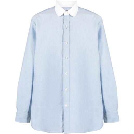 Polo Ralph Lauren camicia con colletto a contrasto - blu