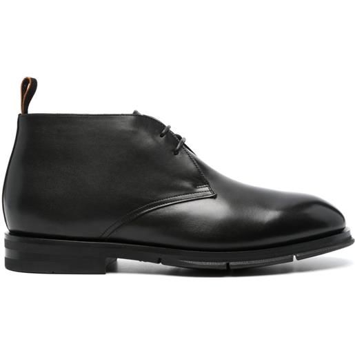 Santoni stivali laborc in pelle - nero