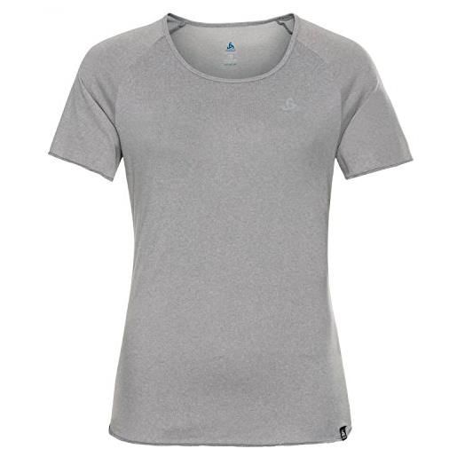 Odlo maglietta da donna con scollo rotondo, s/s millennium element, donna, maglietta, 350411, grigio, s