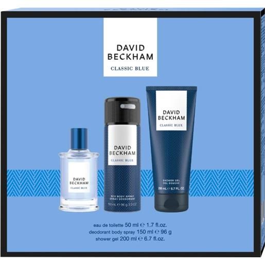 David Beckham classic blue - edt 50 ml + deodorante in spray 150 ml + gel doccia 200 ml