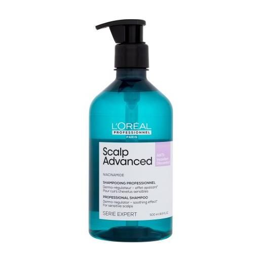 L'Oréal Professionnel scalp advanced anti-discomfort professional shampoo 500 ml shampoo per lenire il cuoio capelluto sensibile per donna