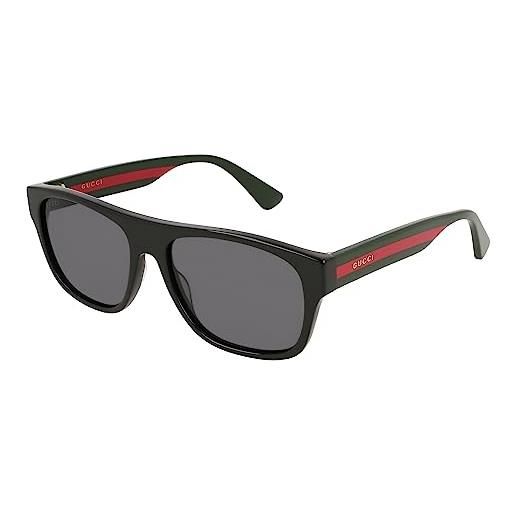 Gucci occhiali da sole gg0341s black/grey 56/17/150 uomo
