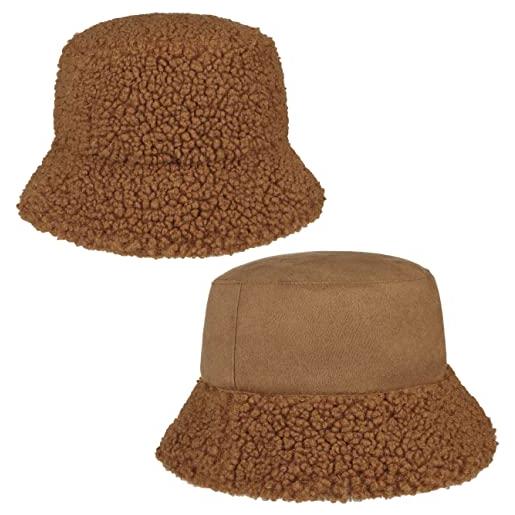 Seeberger cappello reversibile teddy fur da donna di tessuto taglia unica - blu scuro