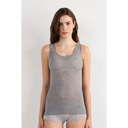 Intimissimi canotta spalla larga in modal ultralight con cashmere grigio