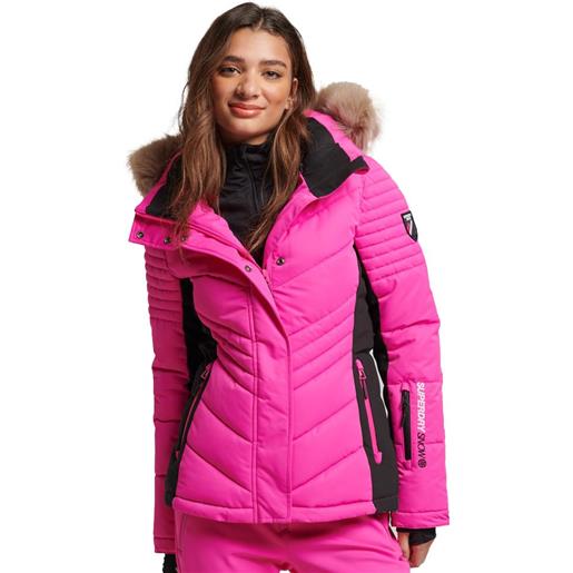 Superdry ski luxe jacket rosa m donna
