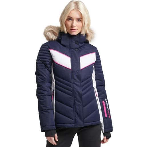 Superdry ski luxe jacket blu s donna